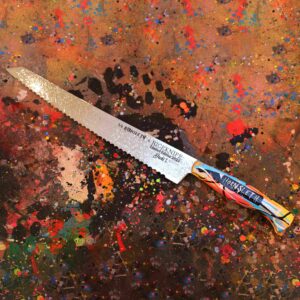 Dreki I x Hornsleth 3/6 Damascus bread knife