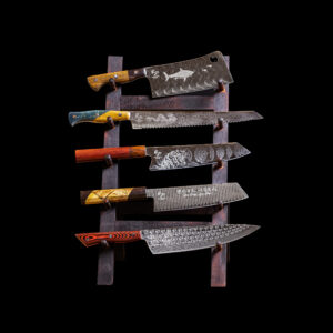 Limited Edition Tactile Damascus Steel Knife Set 5 Knives