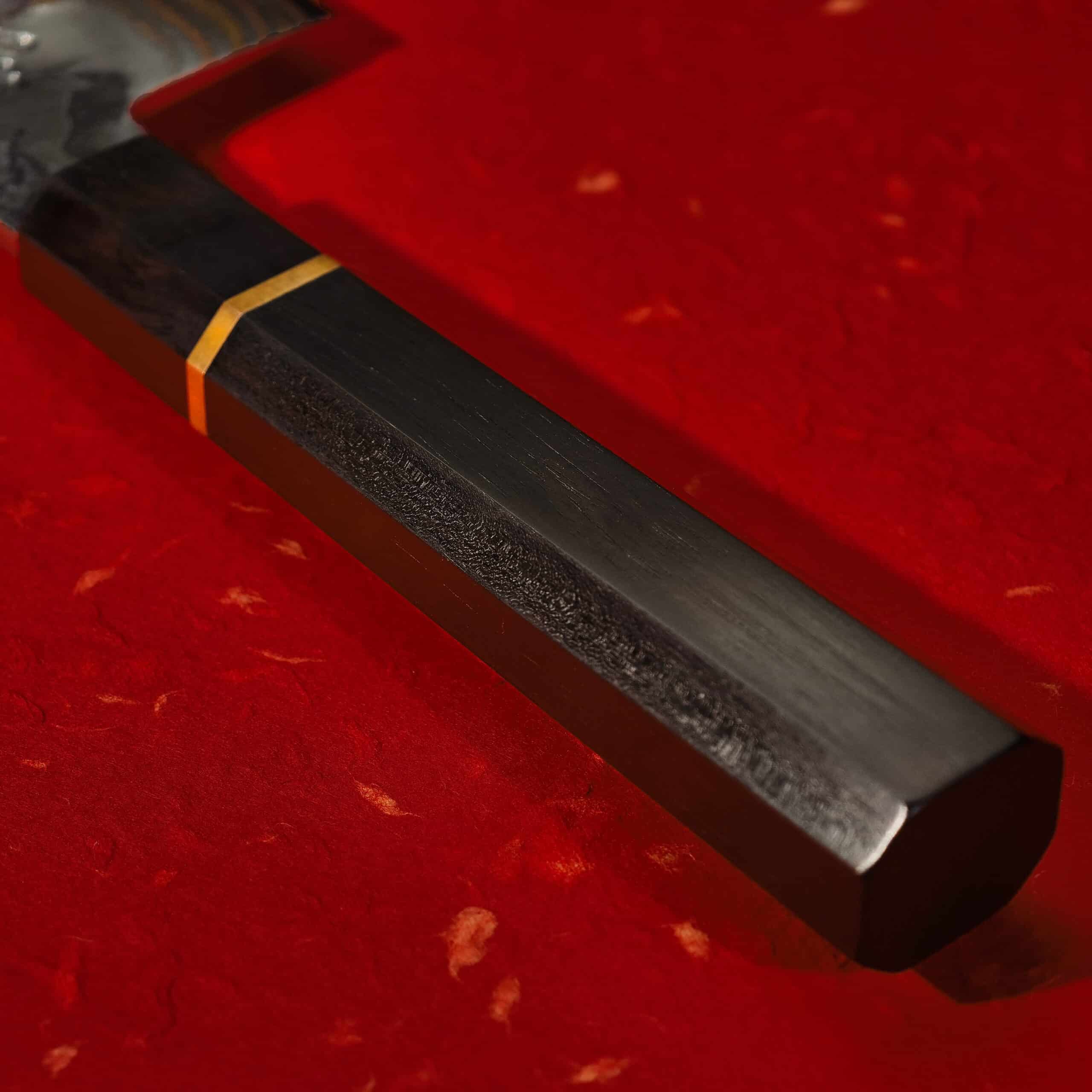 FORGE — Blood & Fire Copper Damascus Knife - Bild 5