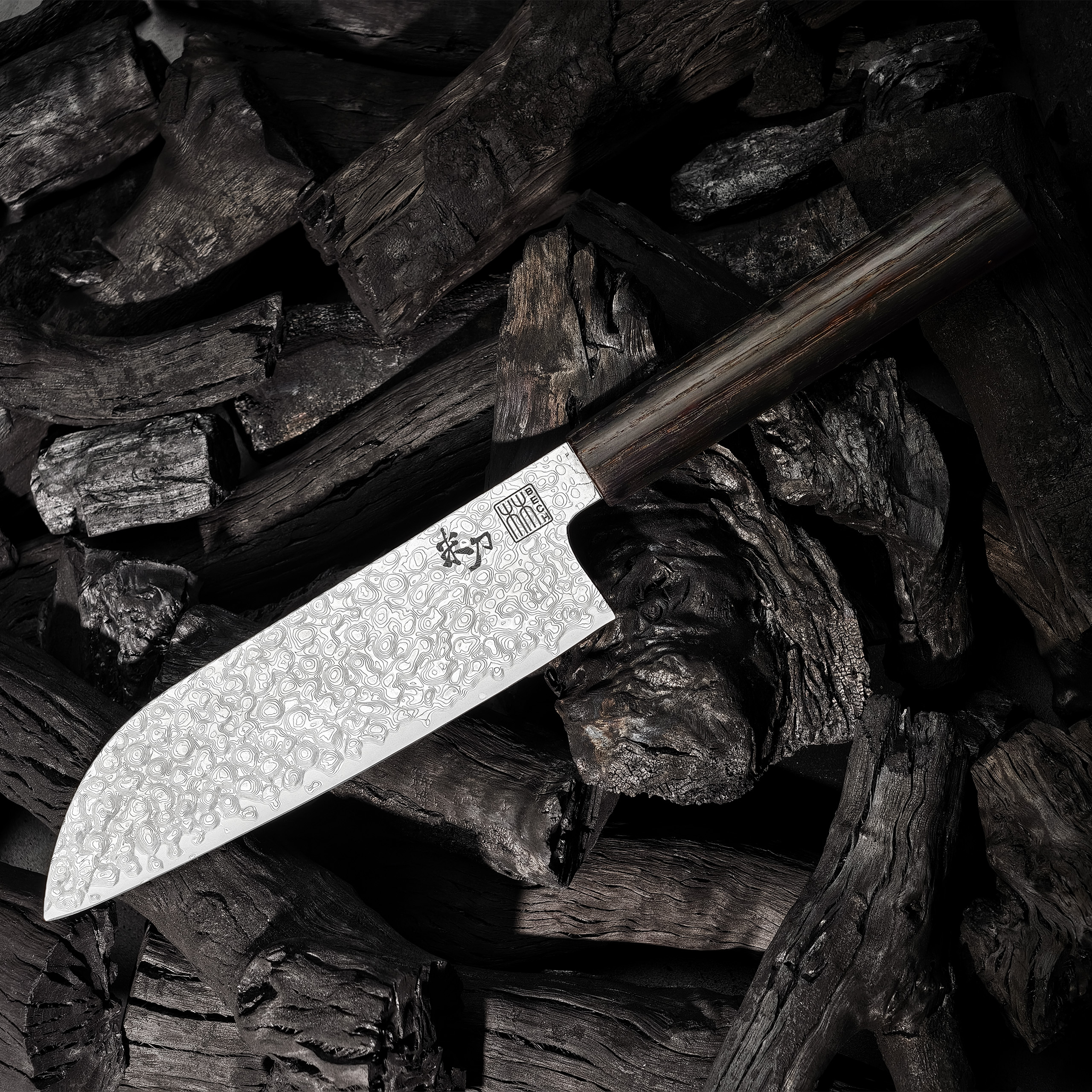 FORGE - Loss and Gain - Damascus Santoku Knife - Image 2