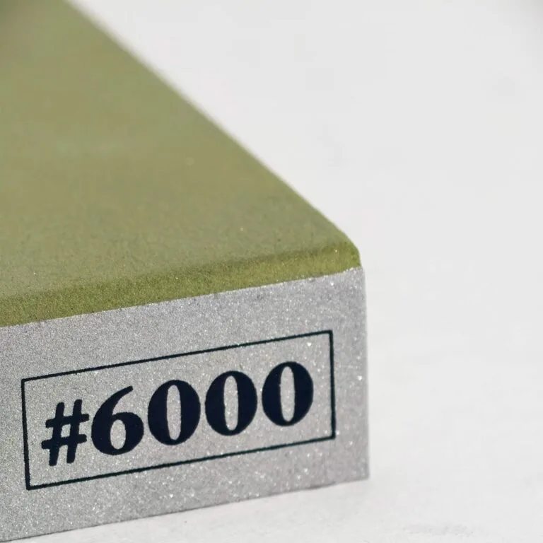Resin-bonded diamond stone, 6000 grit, in the RICEKNIFE Professional sharpening set